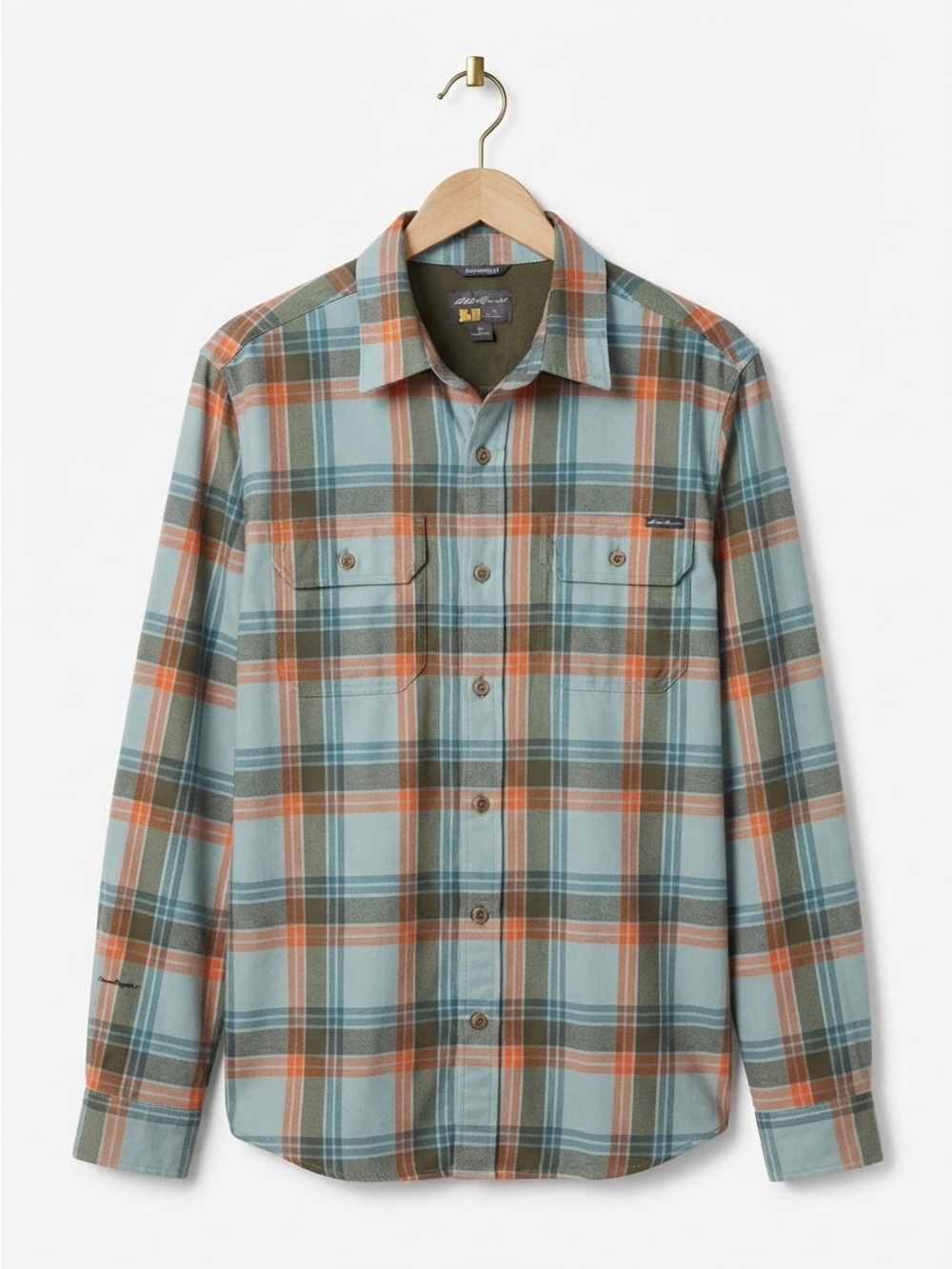 Eddie Bauer Plaid Button Up Shirt LARGE